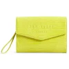 Crocey Lime Croc Envelope Pouch>Ted Baker Fashion