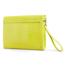 Crocey Lime Croc Envelope Pouch><noscript><img width=