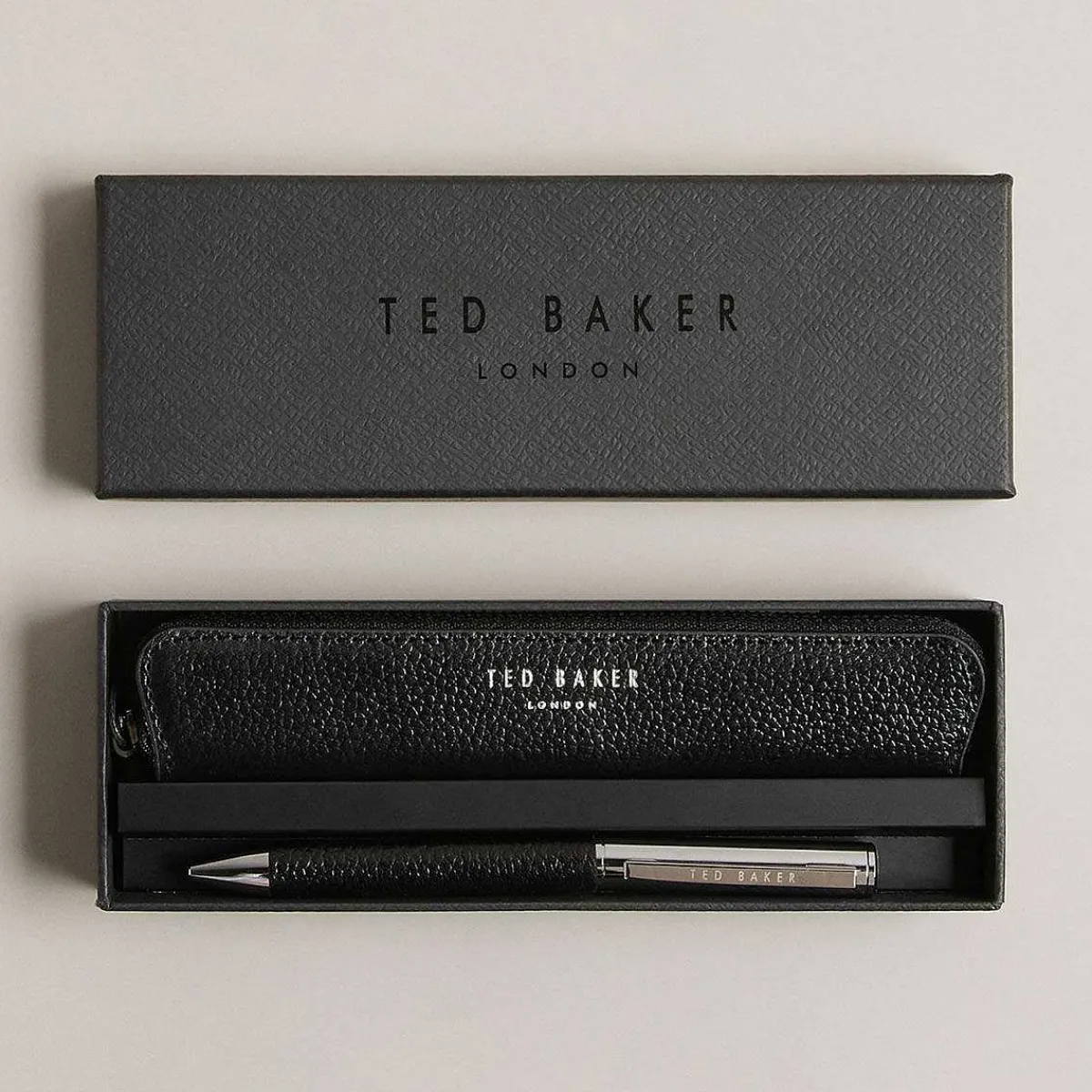 Danns Black Leather Pen And Pouch Set>Ted Baker Discount