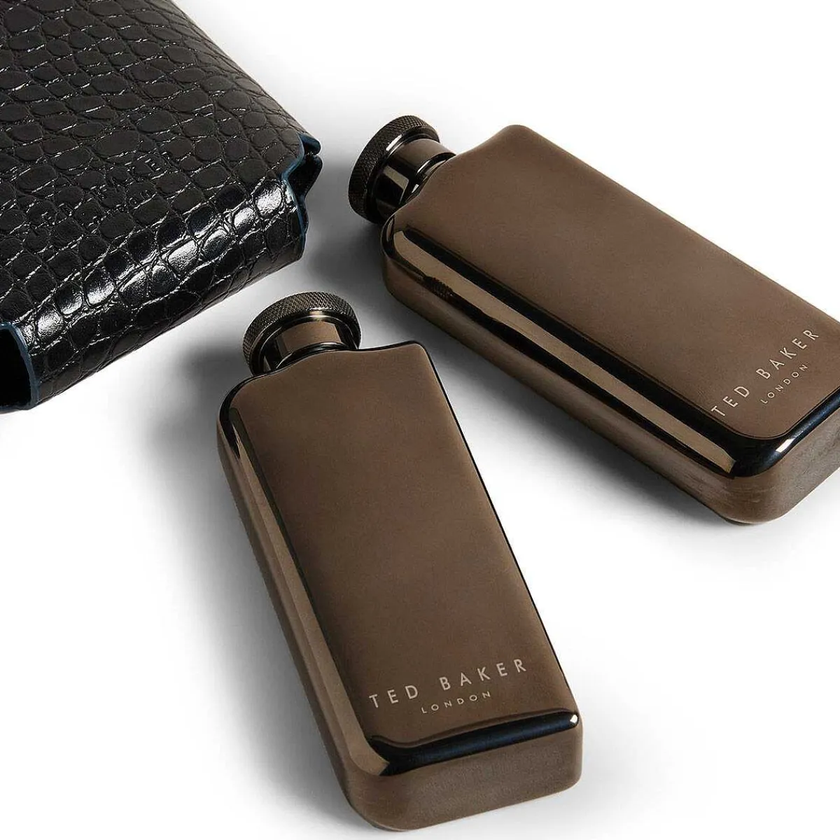 Jaason Croc Effect Double Hip Flask>Ted Baker New