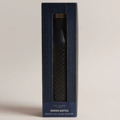 Jamesa Geometric Pattern Dark Blue Water Bottle><noscript><img width=