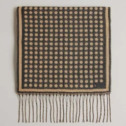Jasony Camel Dot Woven Scarf><noscript><img width=