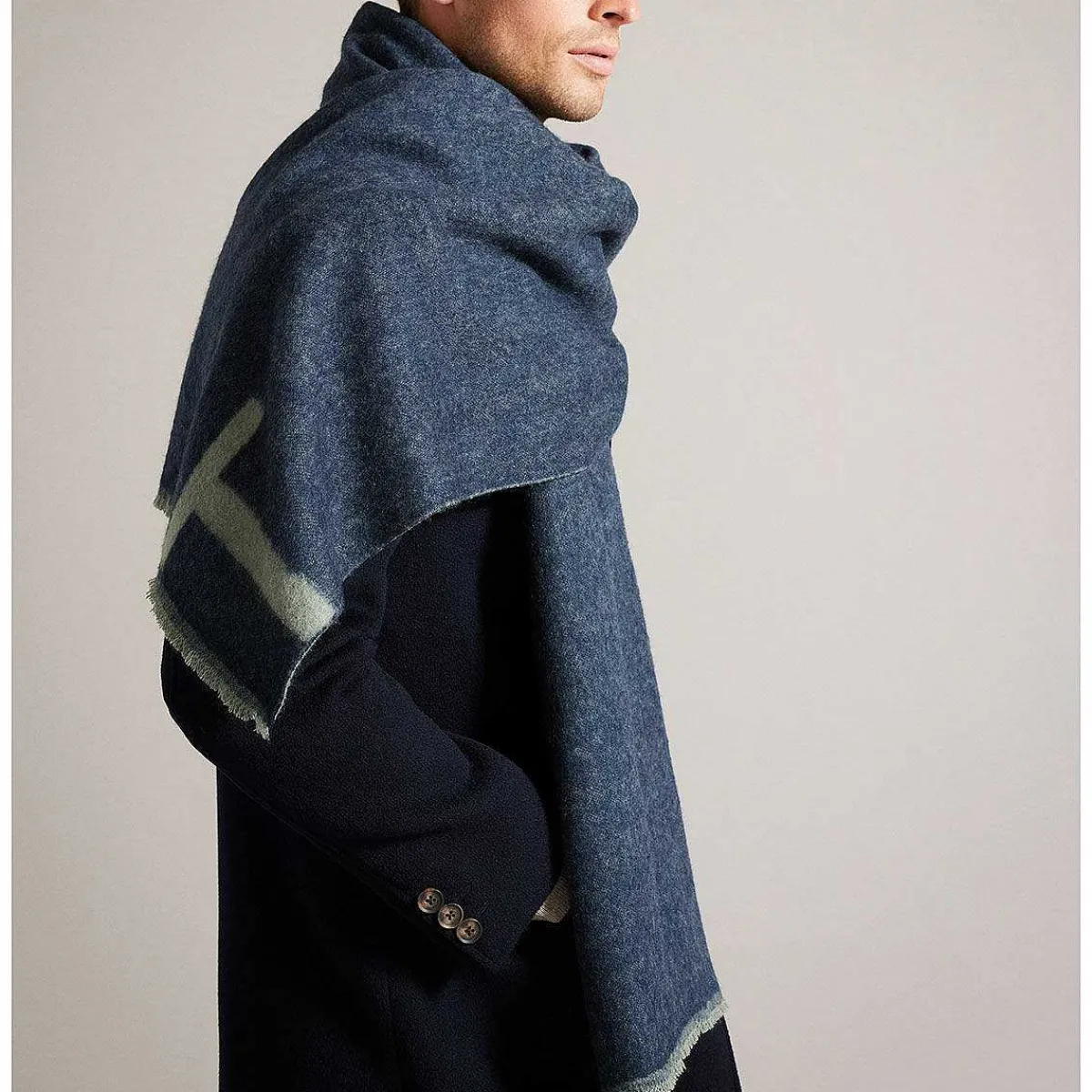 Kyell Green Monogramed T Scarf>Ted Baker Shop