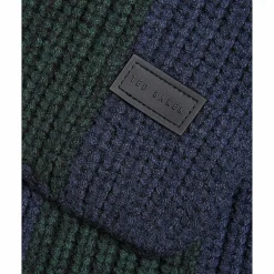 Masonnn Dark Green Stripe Ribbed Scarf><noscript><img width=