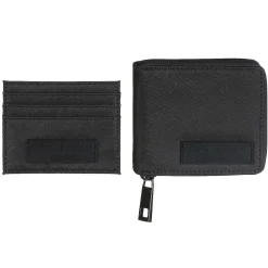Nealset Black Satin Nylon Wallet Gift Set><noscript><img width=