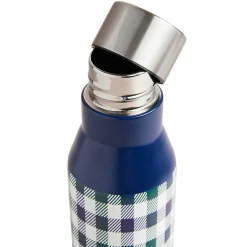 Ronne House Check Dark Blue Water Bottle><noscript><img width=