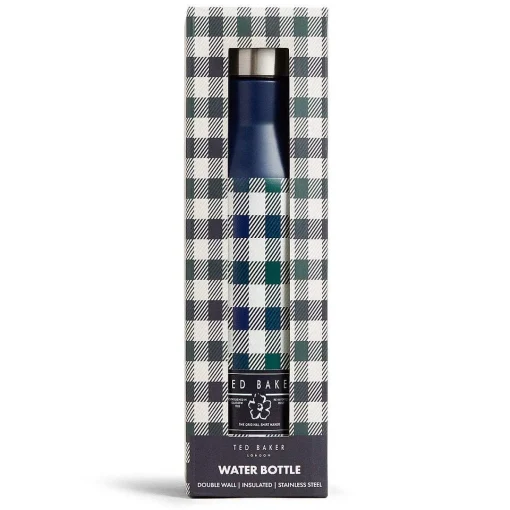 Ronne House Check Dark Blue Water Bottle>Ted Baker Sale