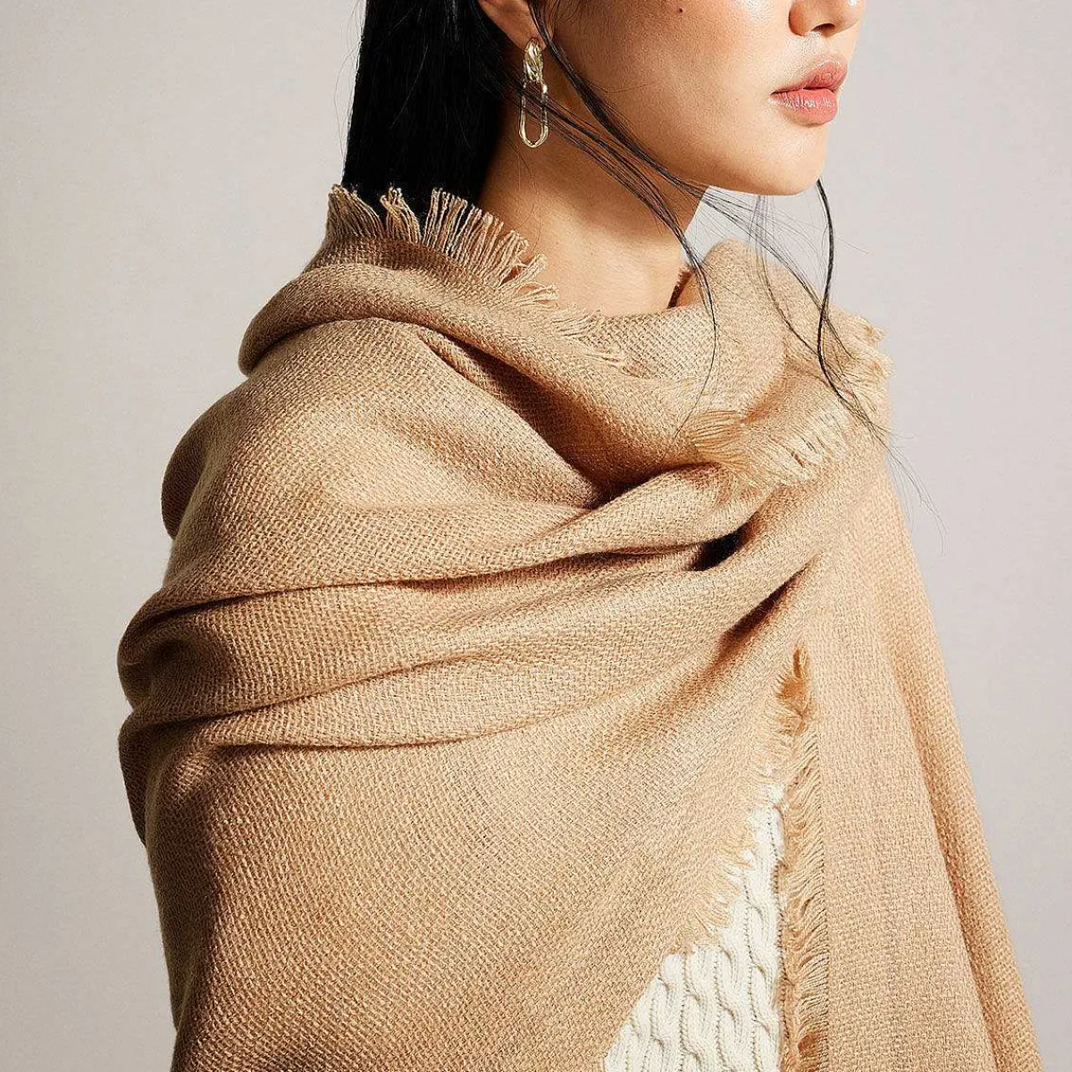 Sallyys Lightweight Brown Woven Scarf>Ted Baker Store