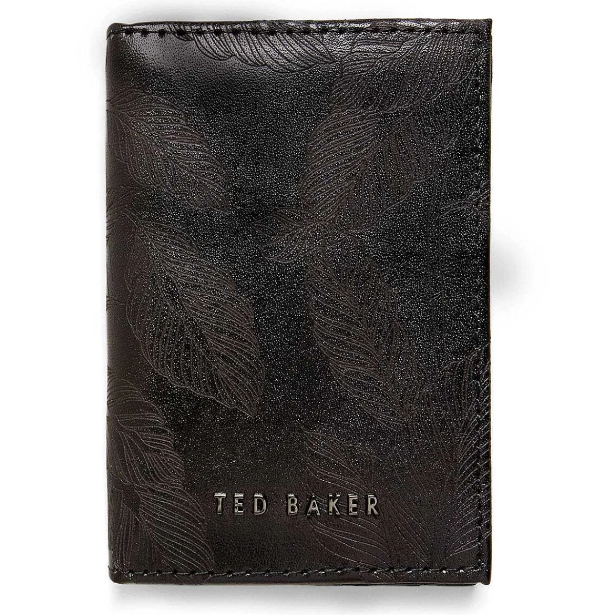 Wincard Black Leather Laser Etched Card Holder>Ted Baker Clearance