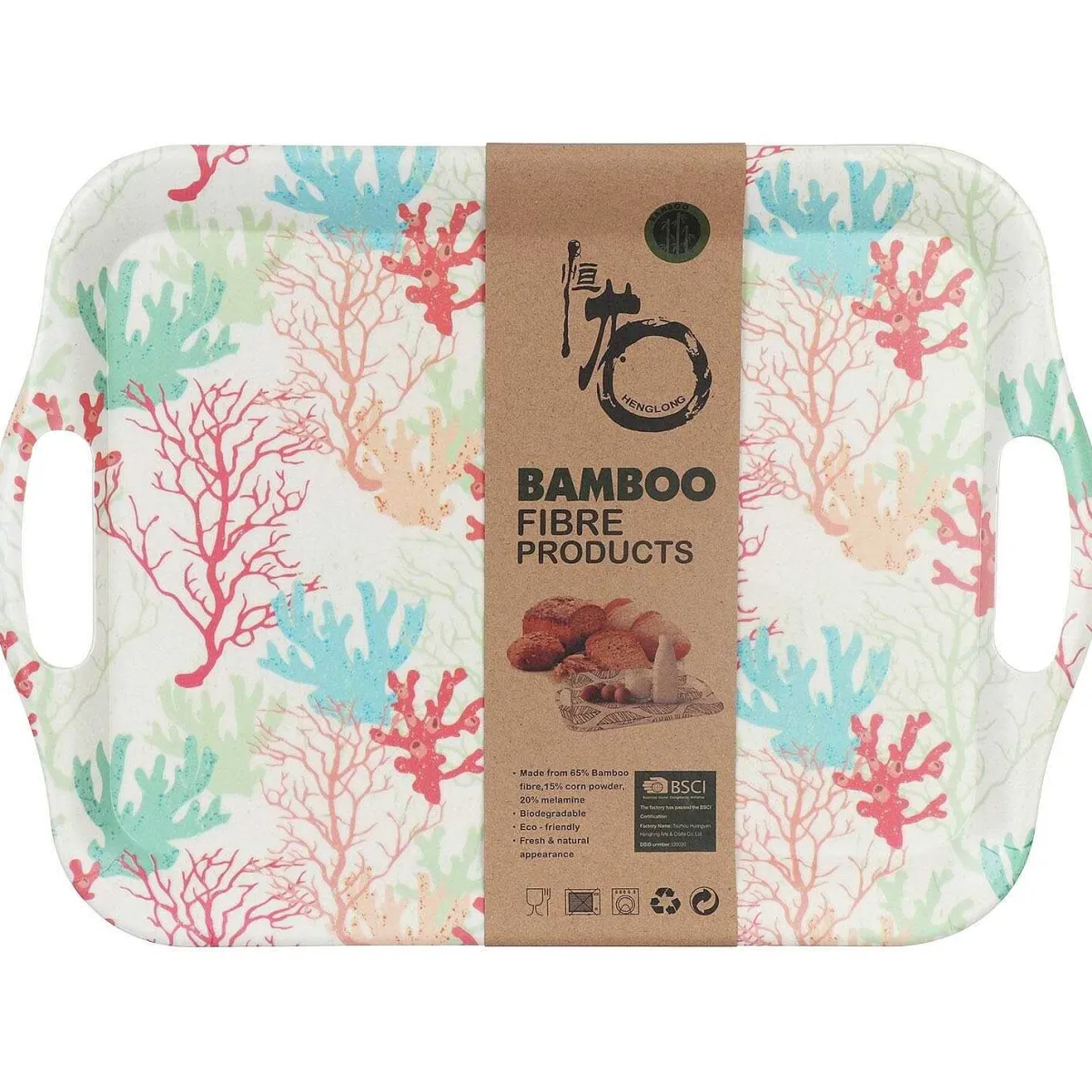 Bamboo Fibre Coral Tray>Temptation Discount