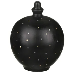 Black With Gold & Silver Spots Money Pot>Temptation New