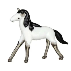 Glass Black And White Horse>Temptation Cheap
