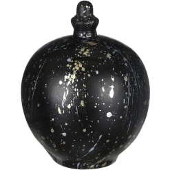 Gold & Silver Splatter On Black Money Pot>Temptation Discount