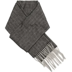 Grey Striped Men's Scarf>Temptation Shop