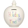 'Holiday Fund' Multi-Colour On Cream Money Pot>Temptation Best