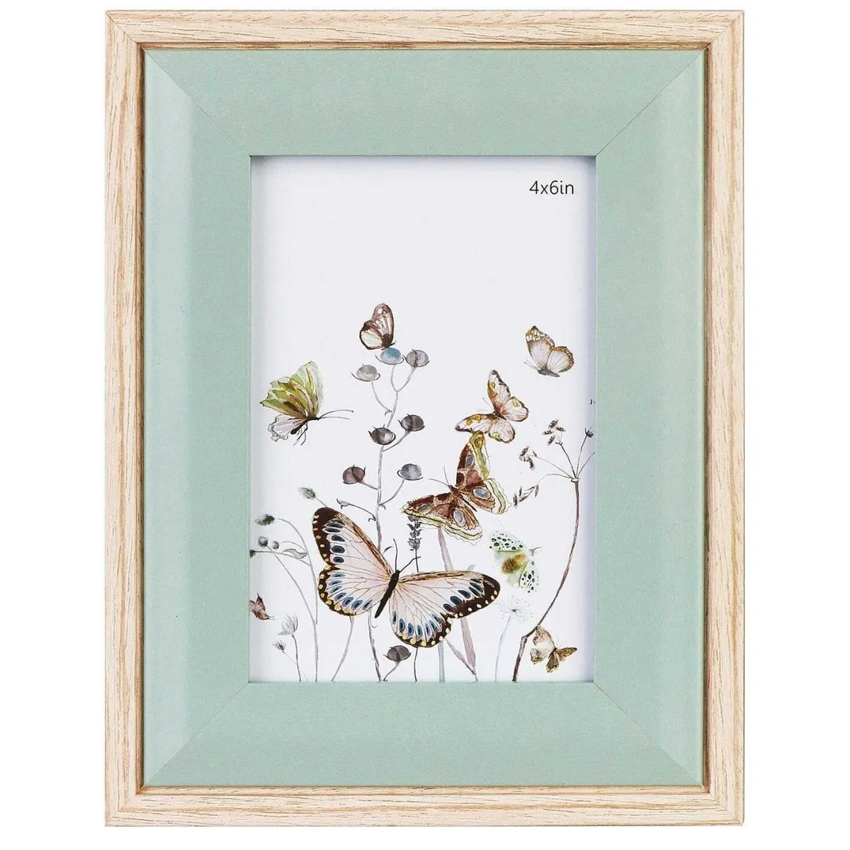 Light Wood & Olive Green Bevelled 4X6 Frame>Temptation Discount