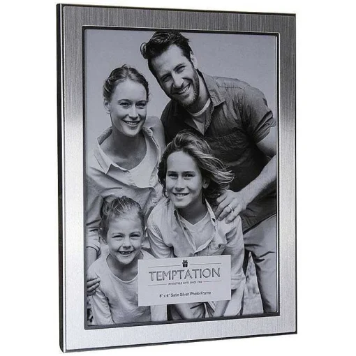 Silver Edged Photo Frame 6X8>Temptation Shop