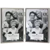 Silver-Plated Narrow Ribbed Double Frame 5X7>Temptation Store