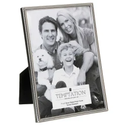 Silver-Plated Narrow Ribbed Edge Frame 5X7>Temptation Online