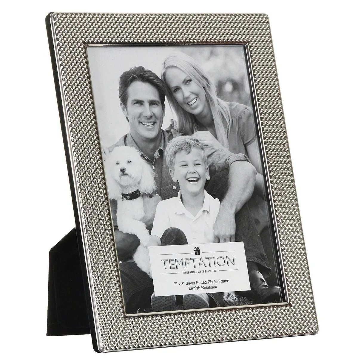 Silver-Plated Thick Bobbled Edge Frame 5X7>Temptation Cheap