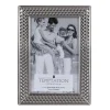 Silver-Plated Wide Edge Triangle Design Photo Frame 4X6>Temptation Outlet