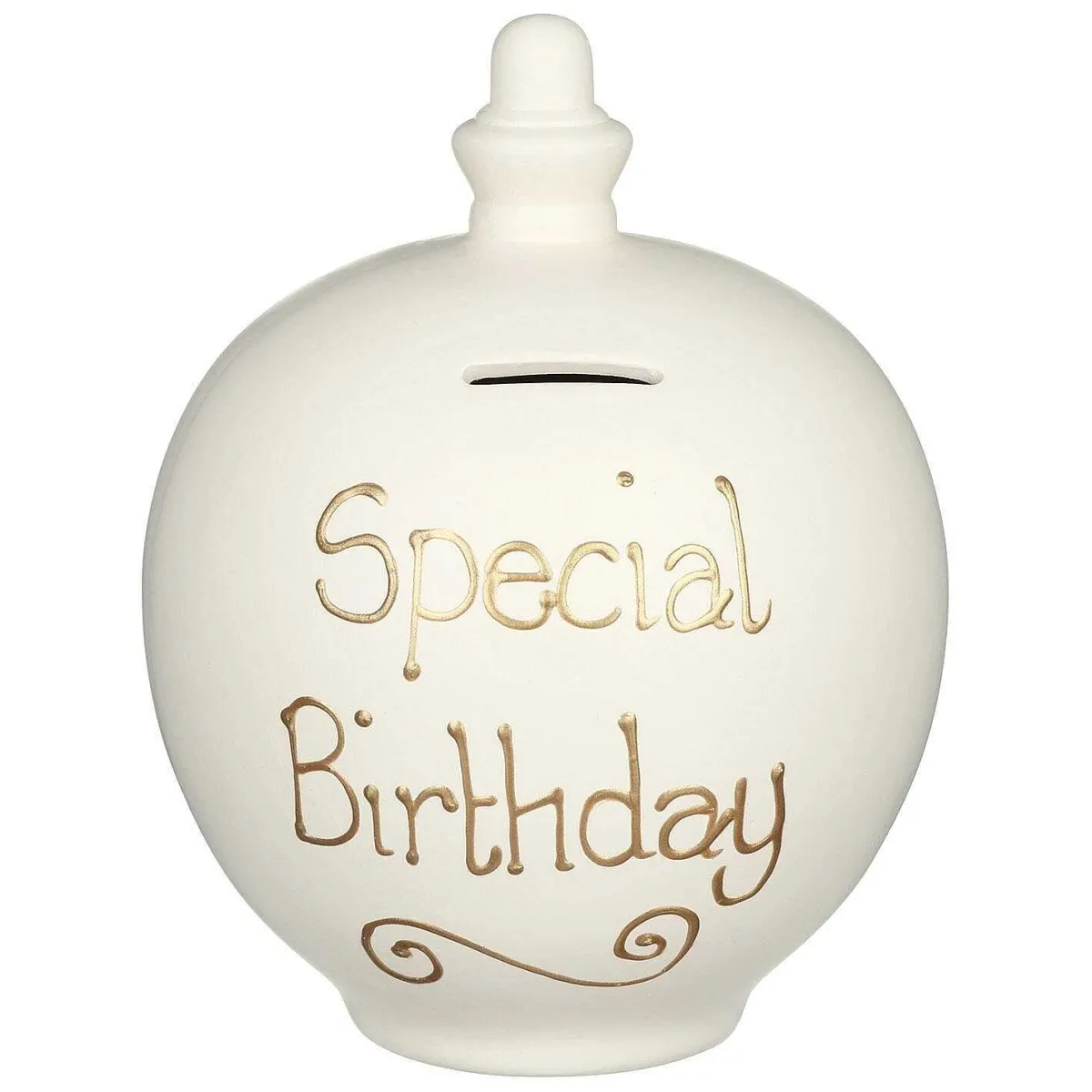 'special Birthday' Gold On Cream Money Pot>Temptation Fashion