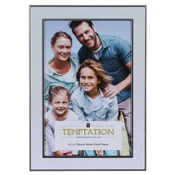 White Edged Photo Frame 4X6>Temptation Cheap