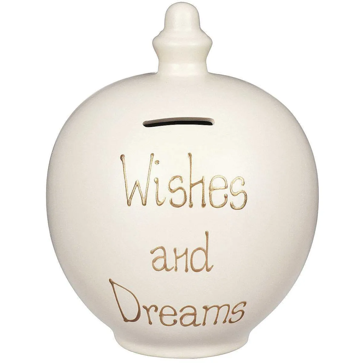 'Wishes And Dreams' Gold On Cream Money Pot>Temptation Fashion