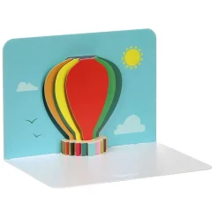 Hot Air Balloon 3D Greetings Card>The Art File Cheap