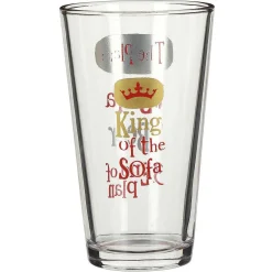 King Of The Sofa Beer Glass><noscript><img width=