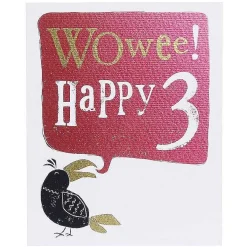 Wowee Happy 3 Birthday Card>The Bright Side Online