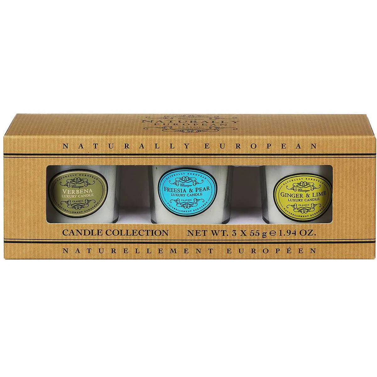 Naturally European Set Of 3 Candles Gift Set>The Somerset Toiletry Co Outlet