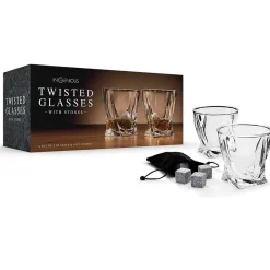 Set Of 2 Twisted Glasses><noscript><img width=