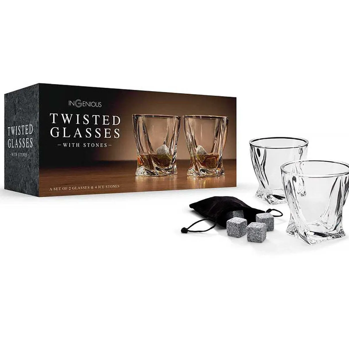 Set Of 2 Twisted Glasses>The Source Best