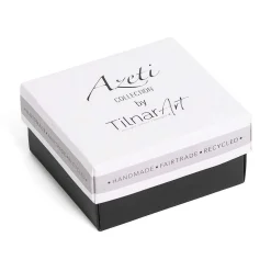 Azeti Brushed Aqua Heart Trinket Box>Tilnar Art Fashion