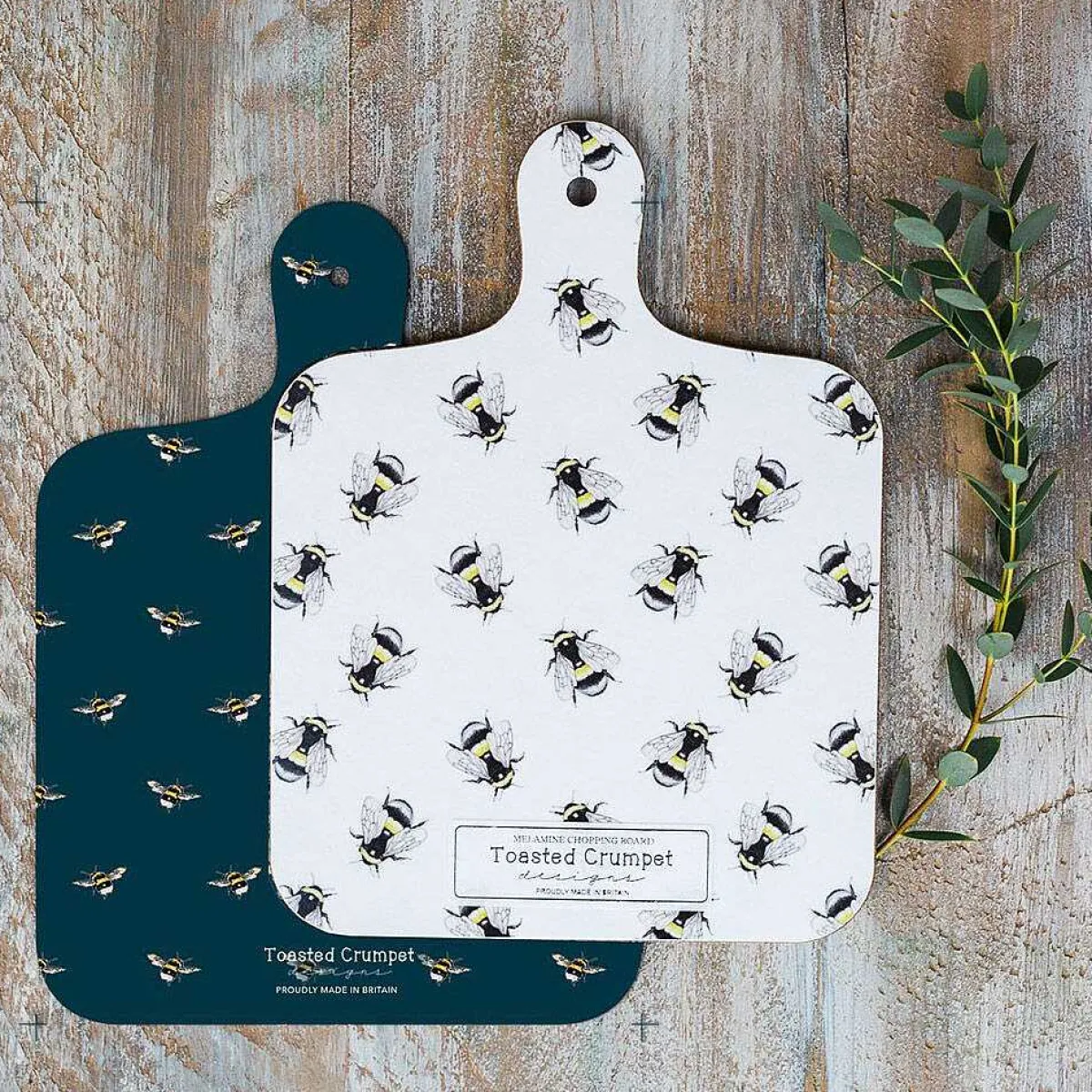 'Bumblebees' Mini Double Sided Chopping Board>Toasted Crumpet Hot