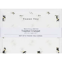 'Bumblebees' Thank You Notecards Set Of 6>Toasted Crumpet Hot