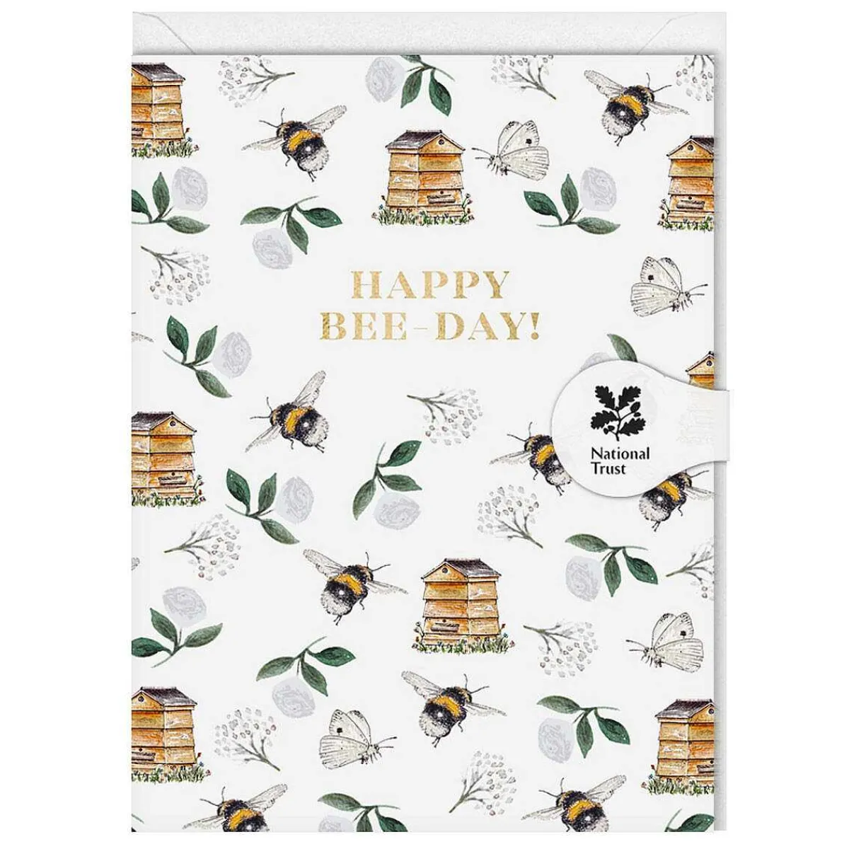 Bumblebee & Beehives 'Happy Bee-Day' Mini Birthday Card>Toasted Crumpet Flash Sale
