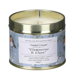 'Clementine & Clove' Robin & Eucalyptus Christmas Tin Candle><noscript><img width=