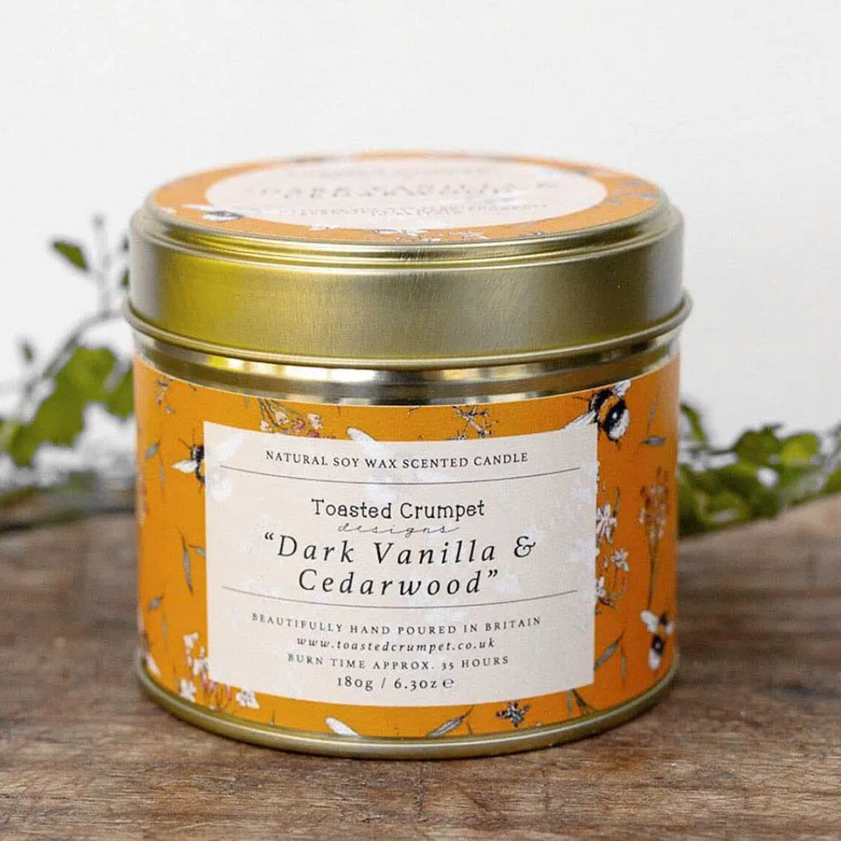 Dark Vanilla & Cedarwood Tin Candle>Toasted Crumpet Cheap