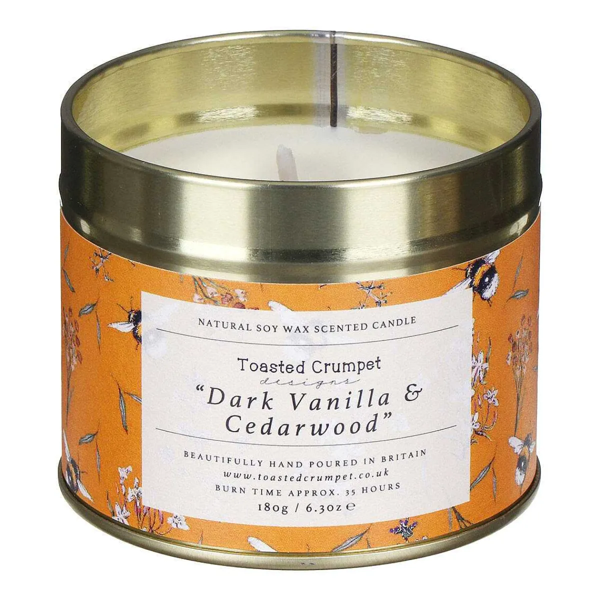 Dark Vanilla & Cedarwood Tin Candle>Toasted Crumpet Cheap