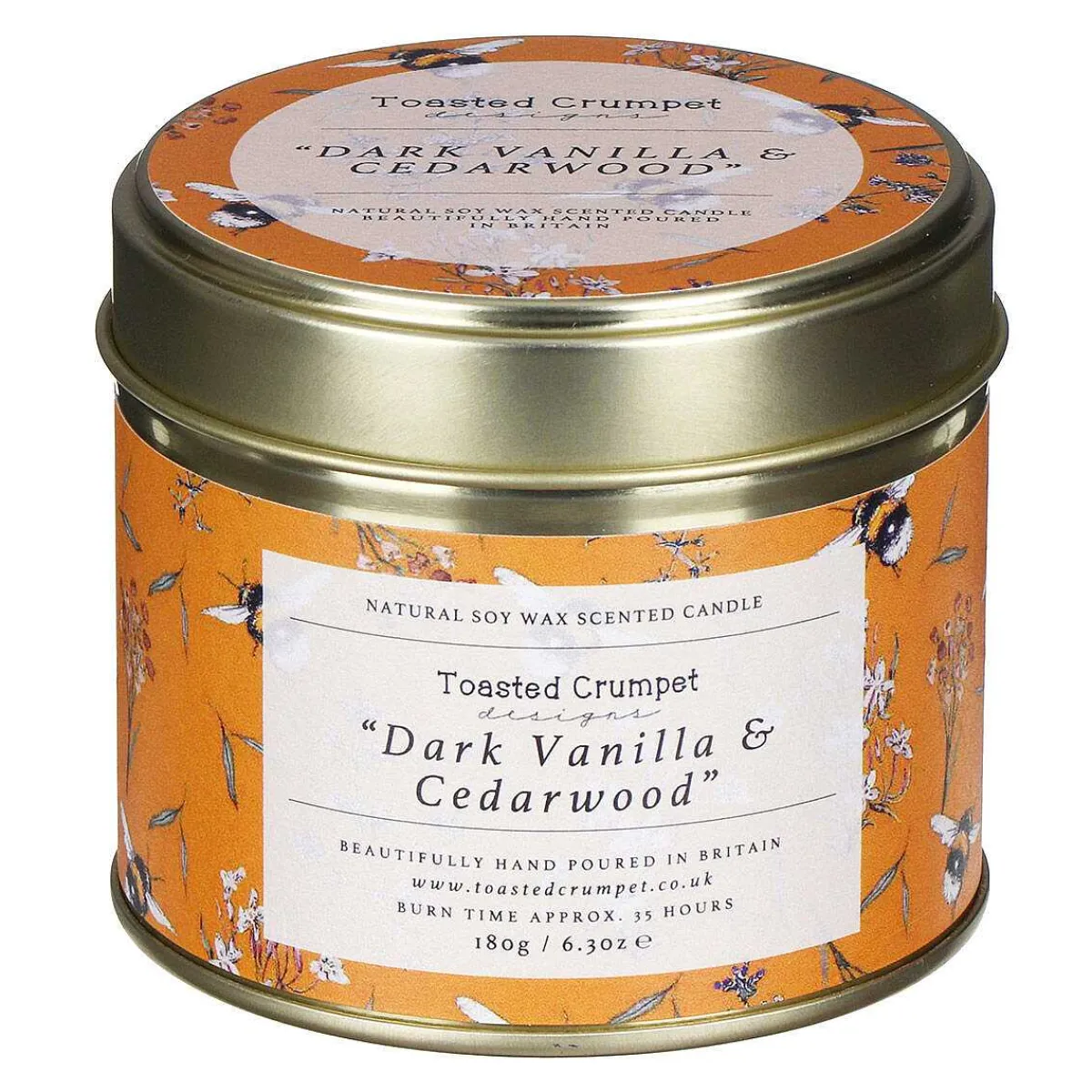 Dark Vanilla & Cedarwood Tin Candle>Toasted Crumpet Cheap