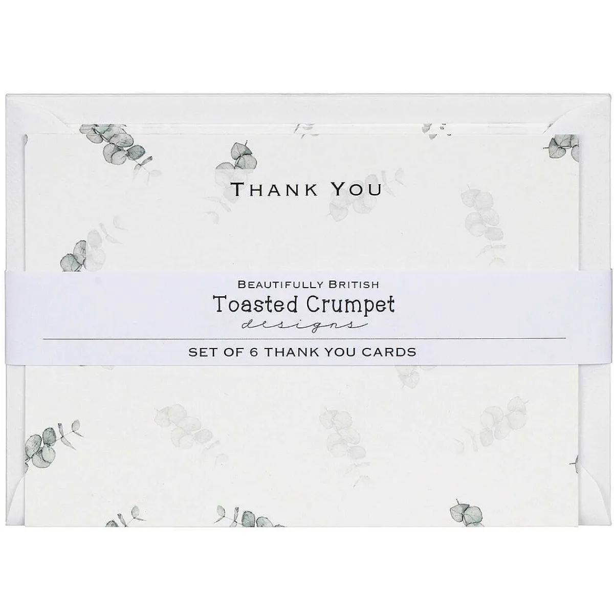 'Eucalyptus' Thank You Notecards Set Of 6>Toasted Crumpet Hot