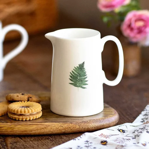 'Fern' Boxed Half Pint Fine Bone China Jug>Toasted Crumpet Cheap