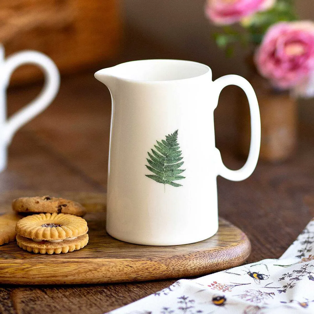 'Fern' Boxed Half Pint Fine Bone China Jug>Toasted Crumpet Cheap