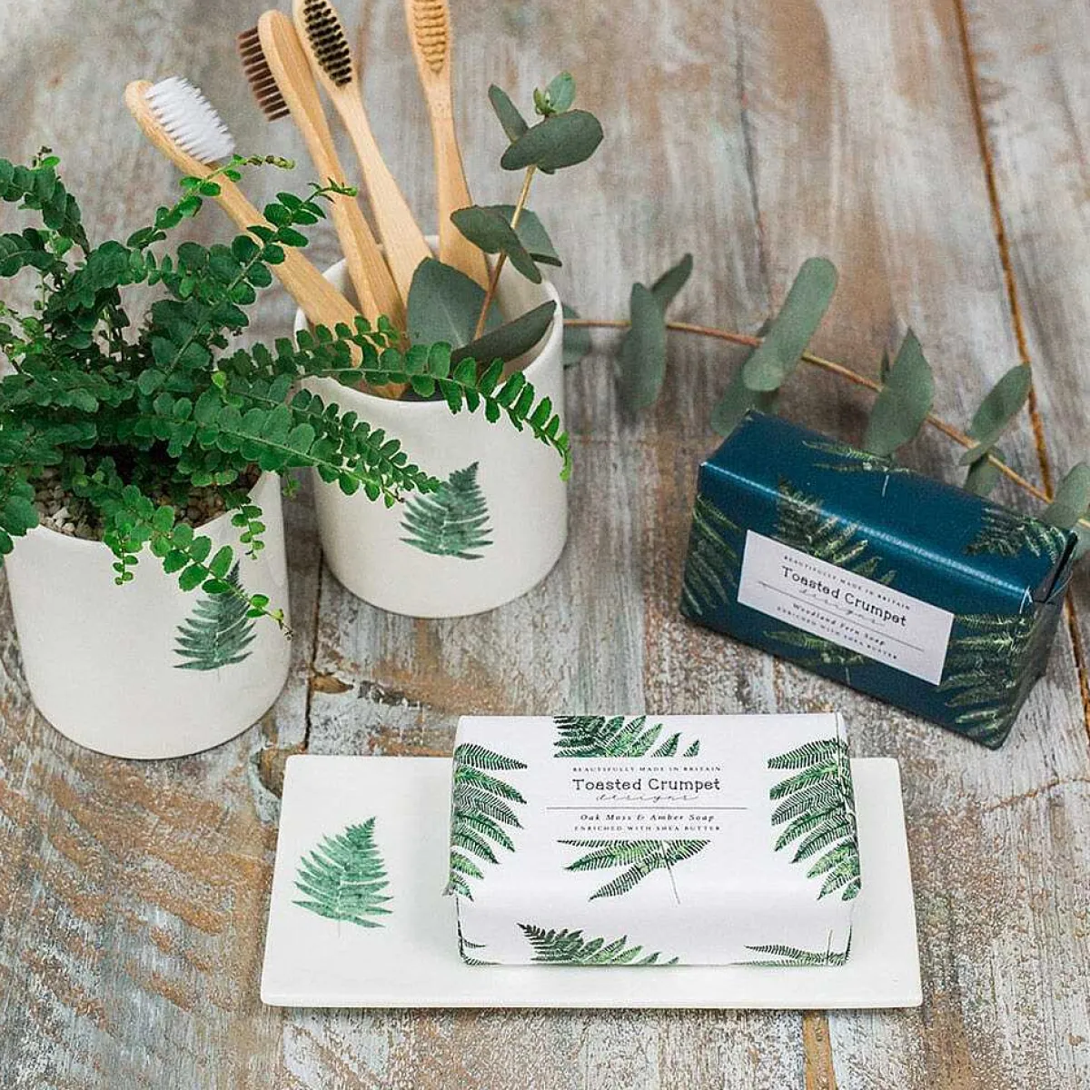 'Fern' Rectangular Soap Dish>Toasted Crumpet Sale