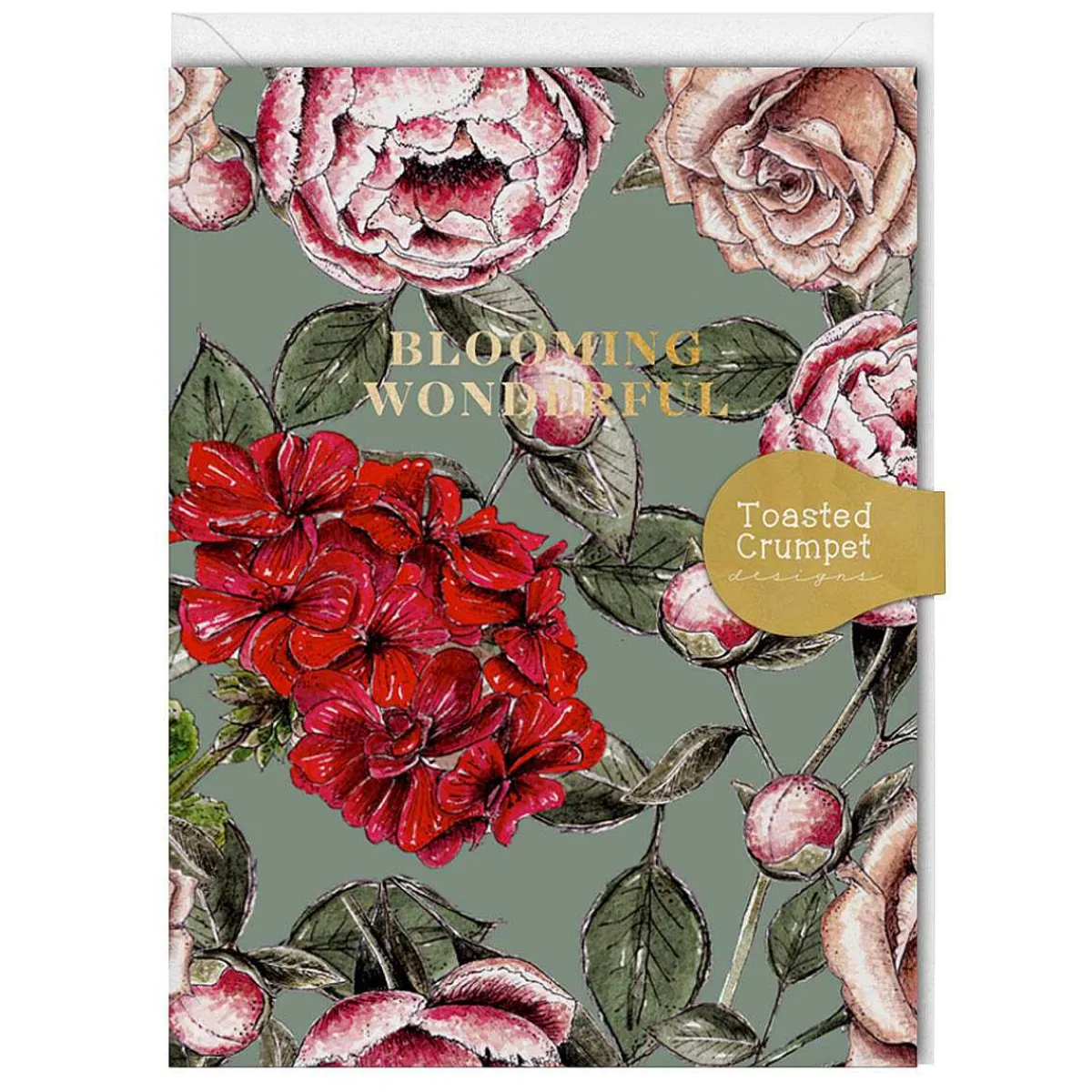 In Full Bloom 'Blooming Wonderful' Mini Card>Toasted Crumpet Best