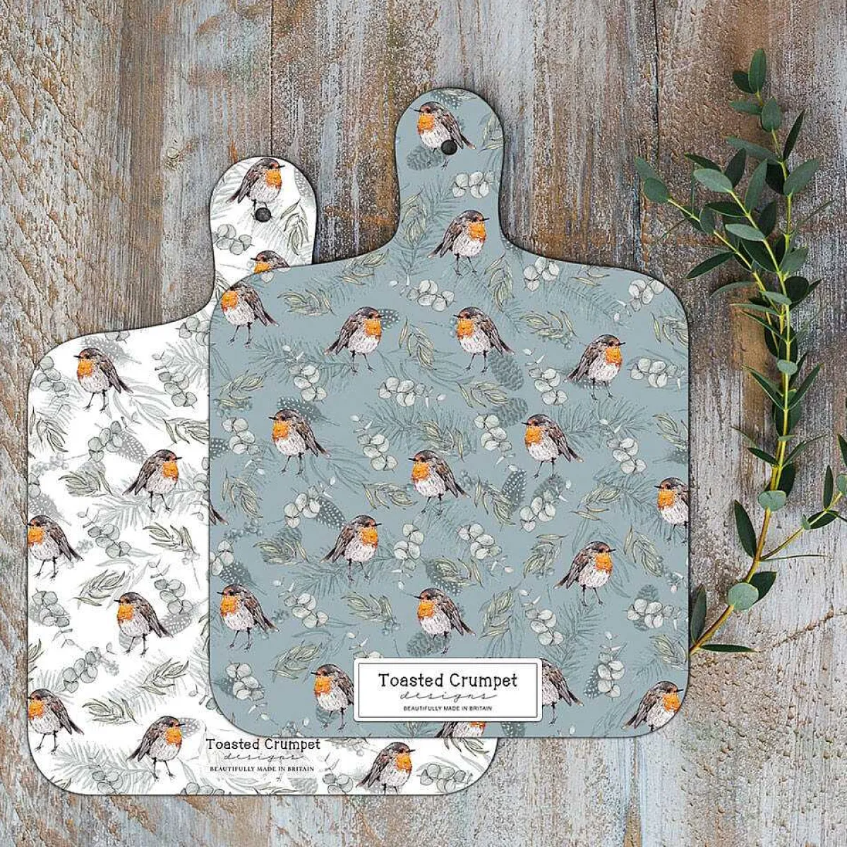 'Robin & Eucalyptus' Mini Double Sided Chopping Board>Toasted Crumpet Discount