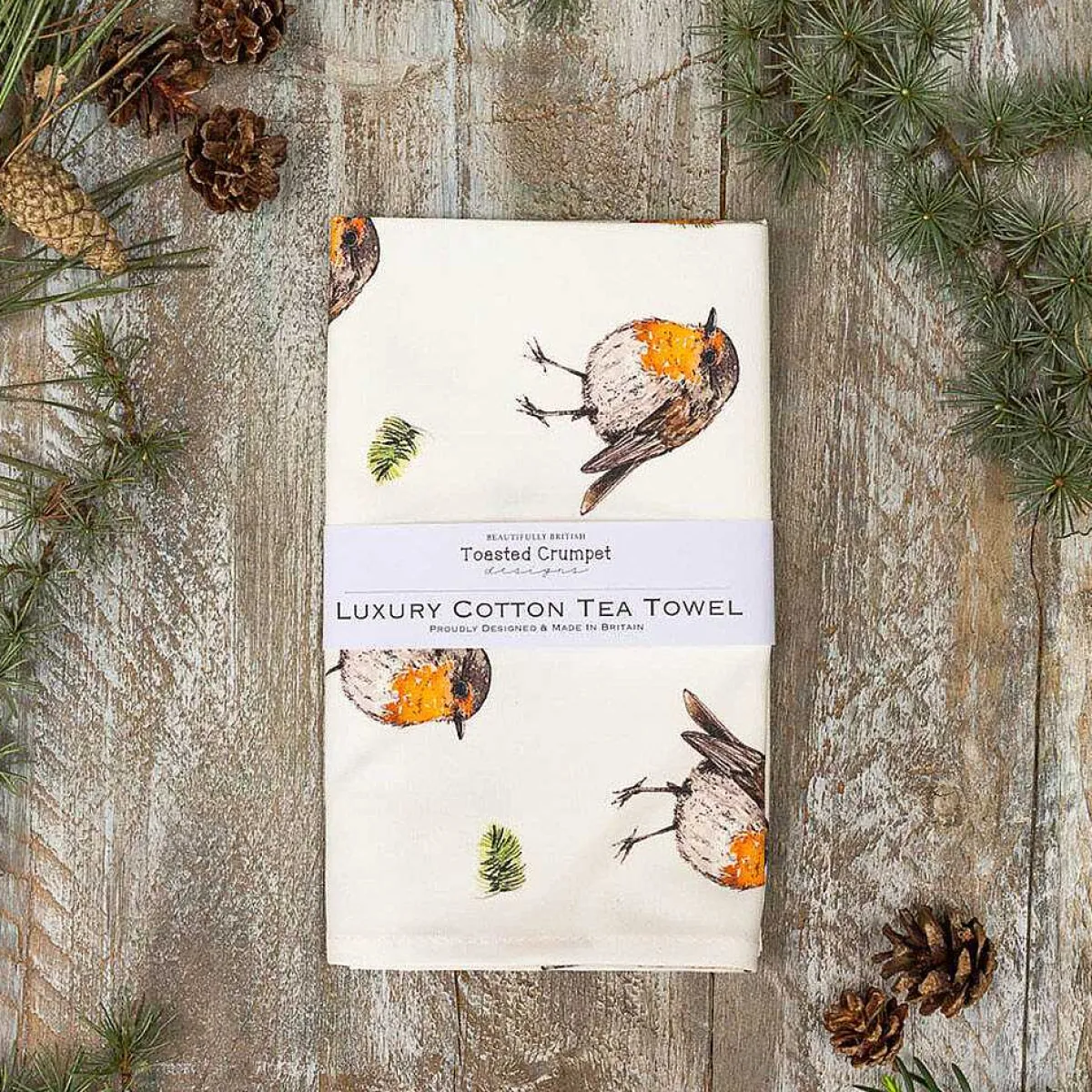 'Robins' Tea Towel>Toasted Crumpet Outlet