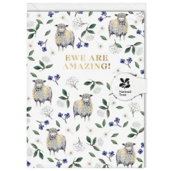 Sheep White 'Ewe Are Amazing' Mini Card>Toasted Crumpet Clearance